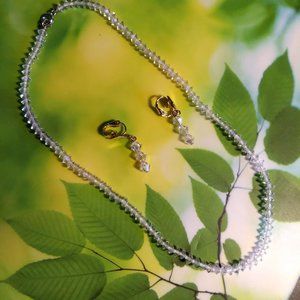 vintage 60s crystal bead necklace earrings set 🎈HOST PICK🎈